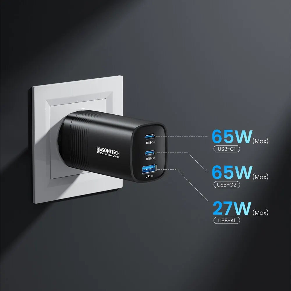 Cargador de viaje rápido de 65 W