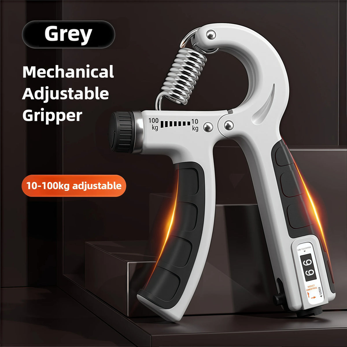 Entrenador de agarre con resistencia ajustable