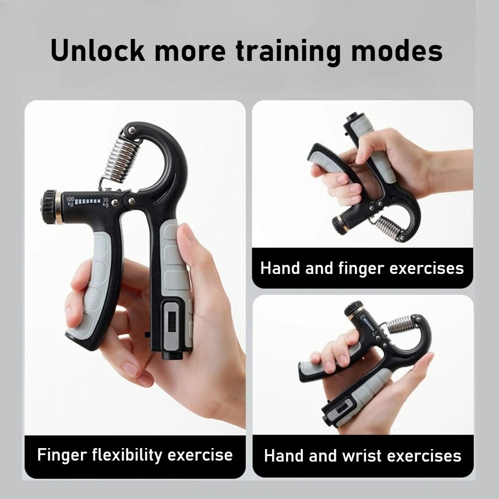 Entrenador de agarre con resistencia ajustable