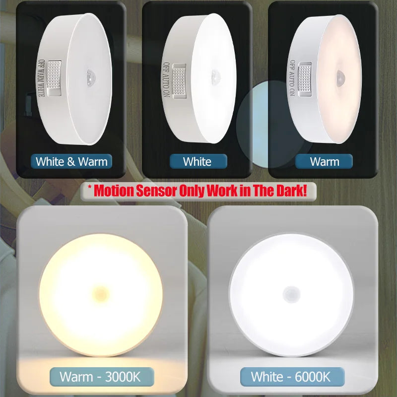 Luz LED con sensor de movimiento recargable