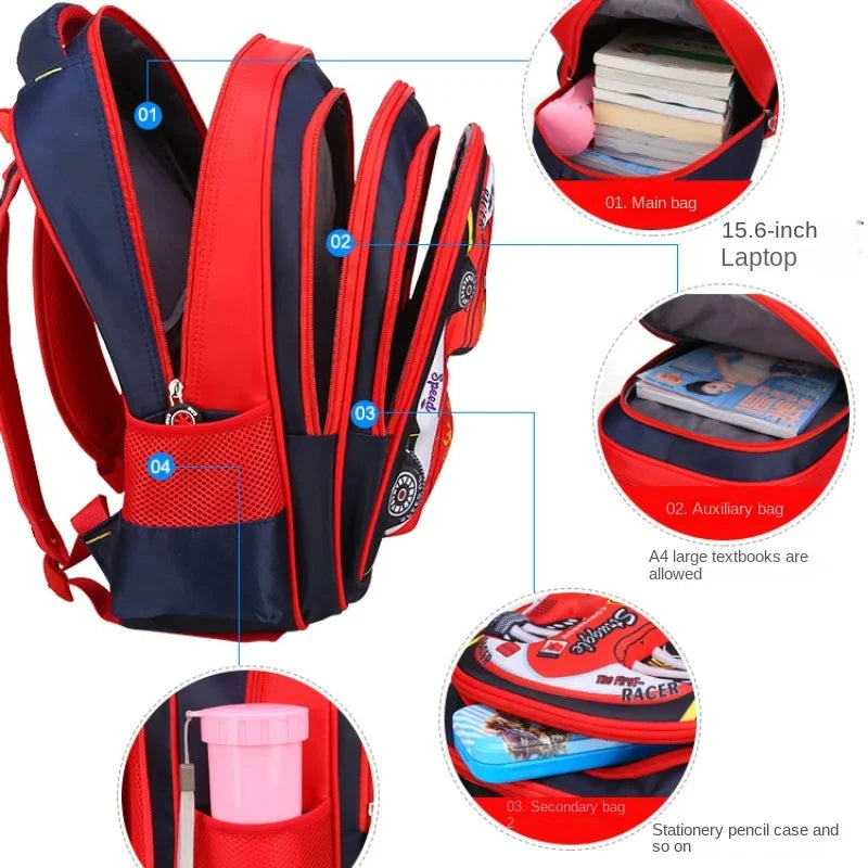 Mochila coche 3D para preescolar