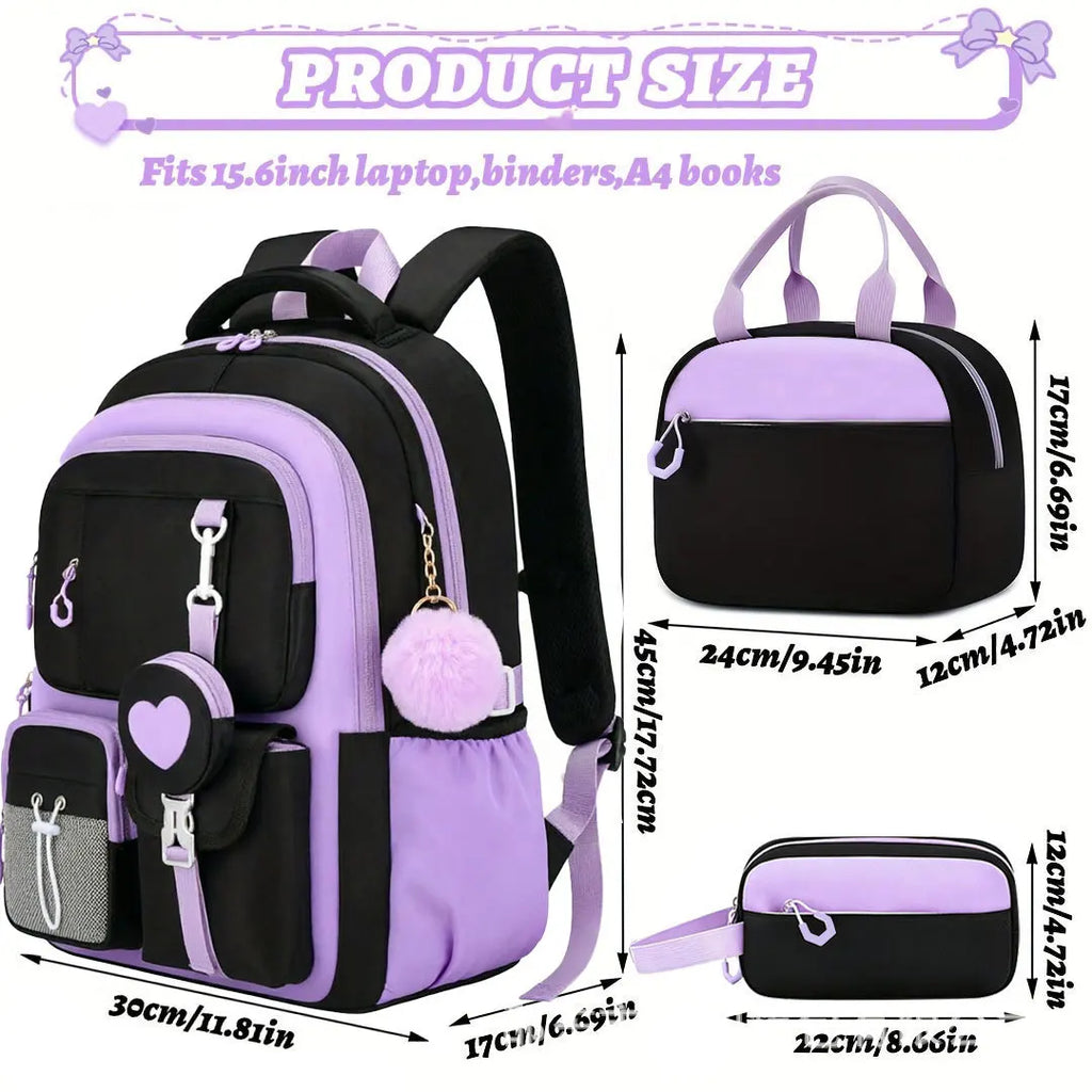 Set escolar mochila, fiambrera y estuche