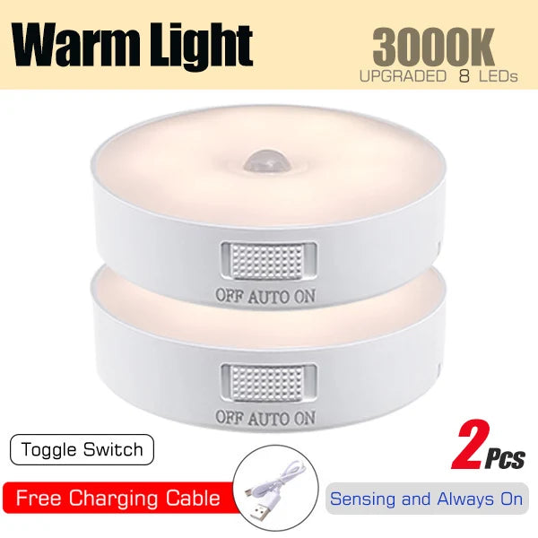 Luz LED con sensor de movimiento recargable