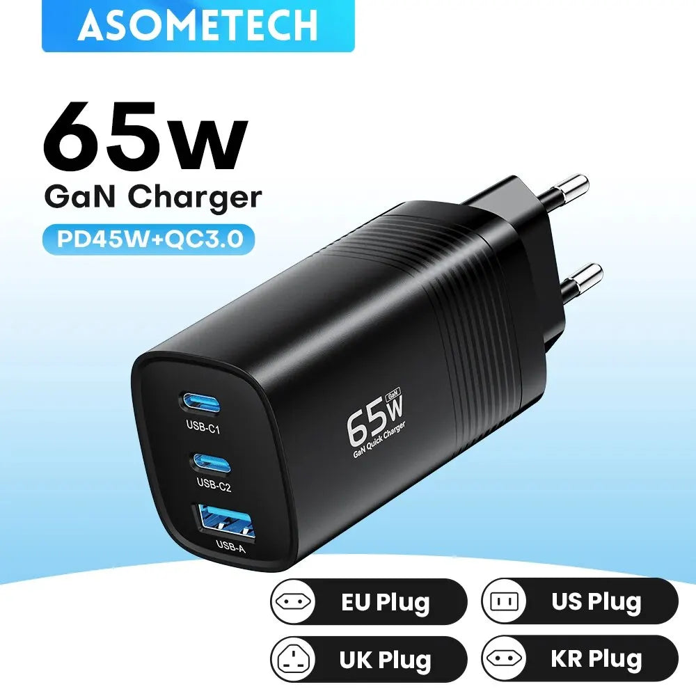 Cargador de viaje rápido de 65 W
