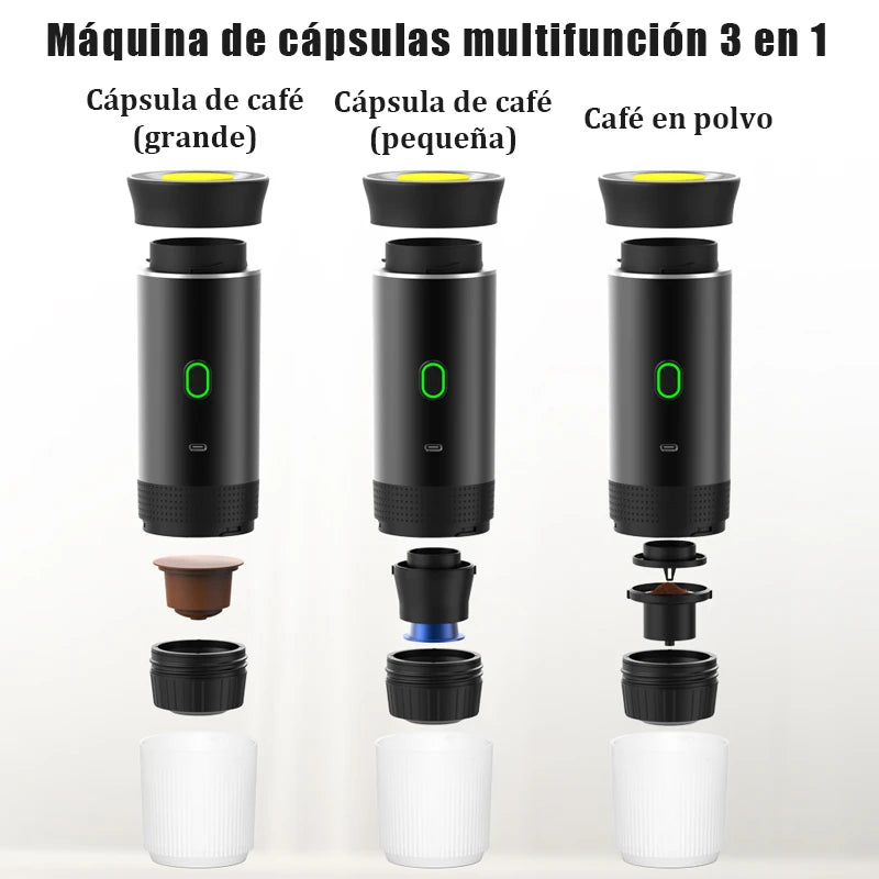 Cafetera espresso portátil que calienta el agua