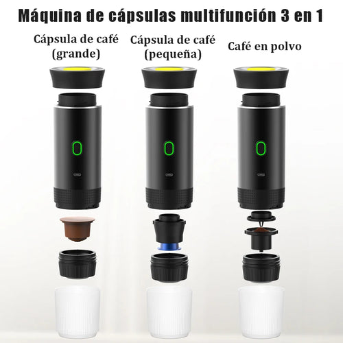 Cafetera espresso portátil que calienta el agua
