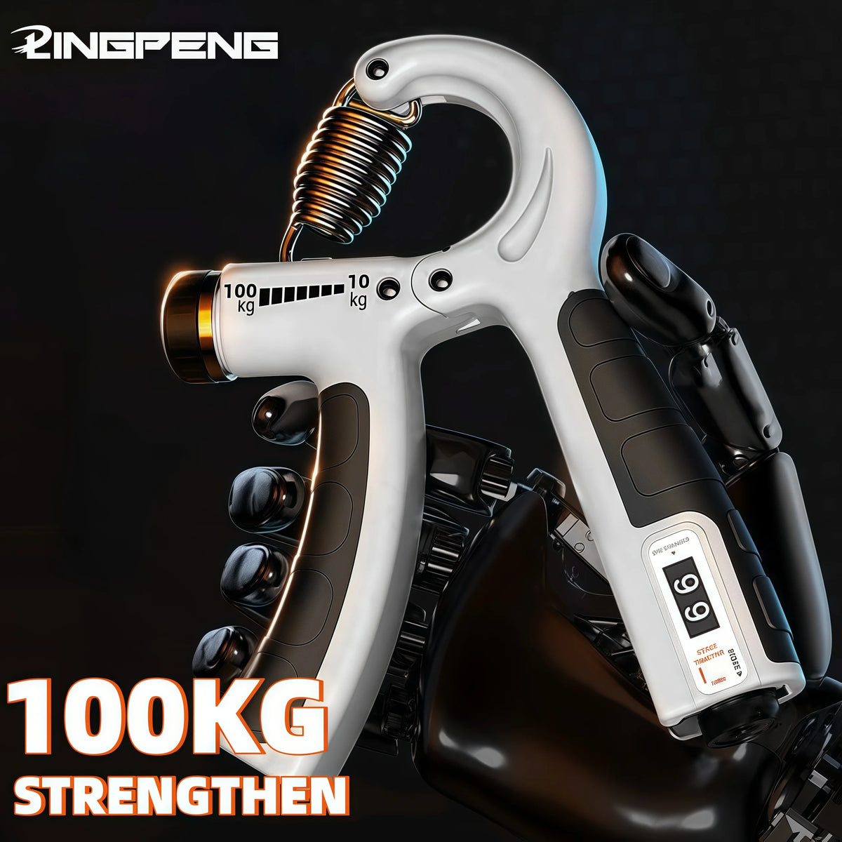 Entrenador de agarre con resistencia ajustable