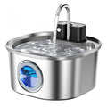 Fuente de agua sin cable de acero inoxidable