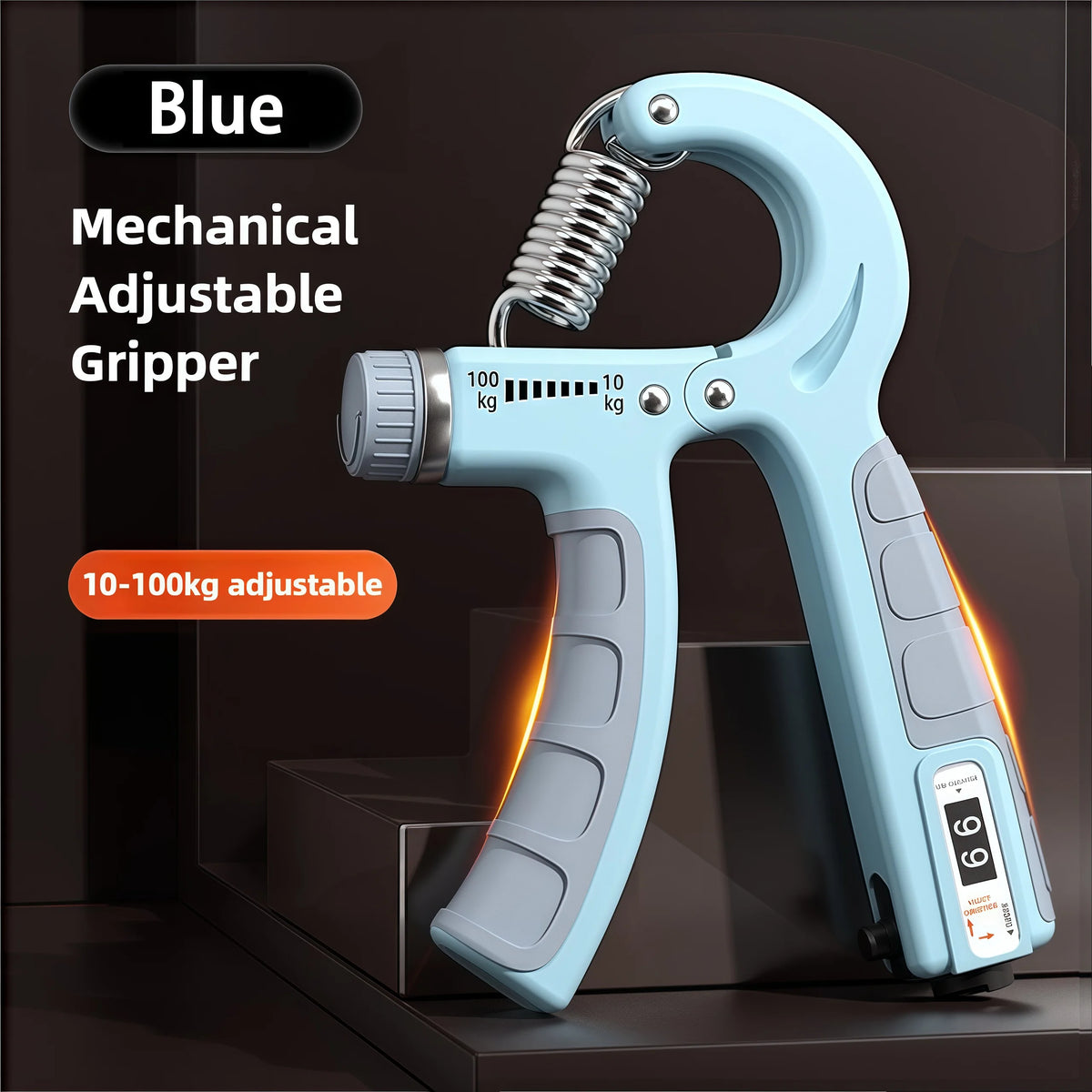 Entrenador de agarre con resistencia ajustable