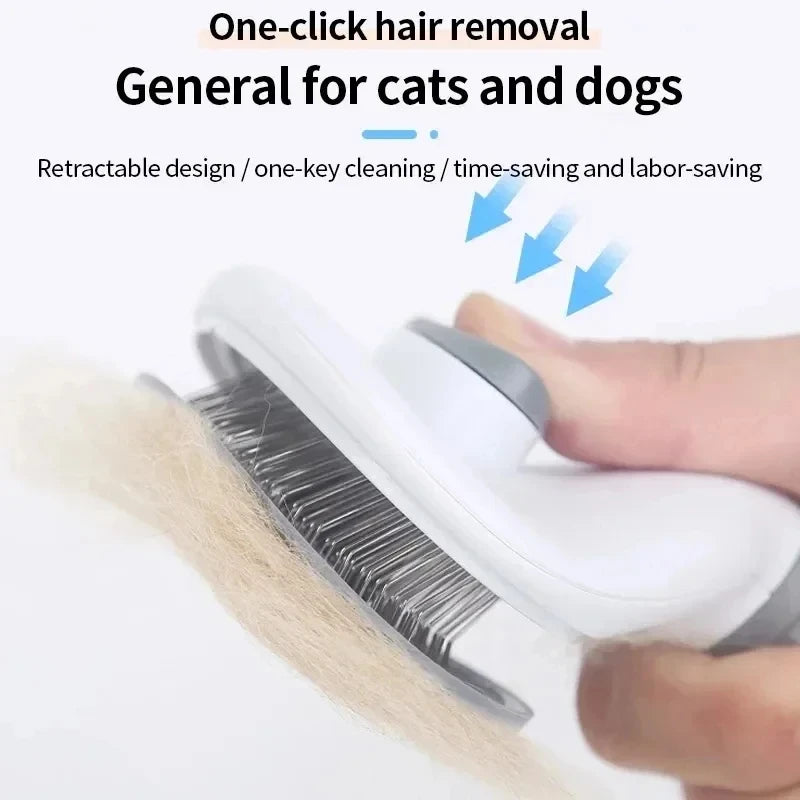Cepillo autolimpiable para perro y gato
