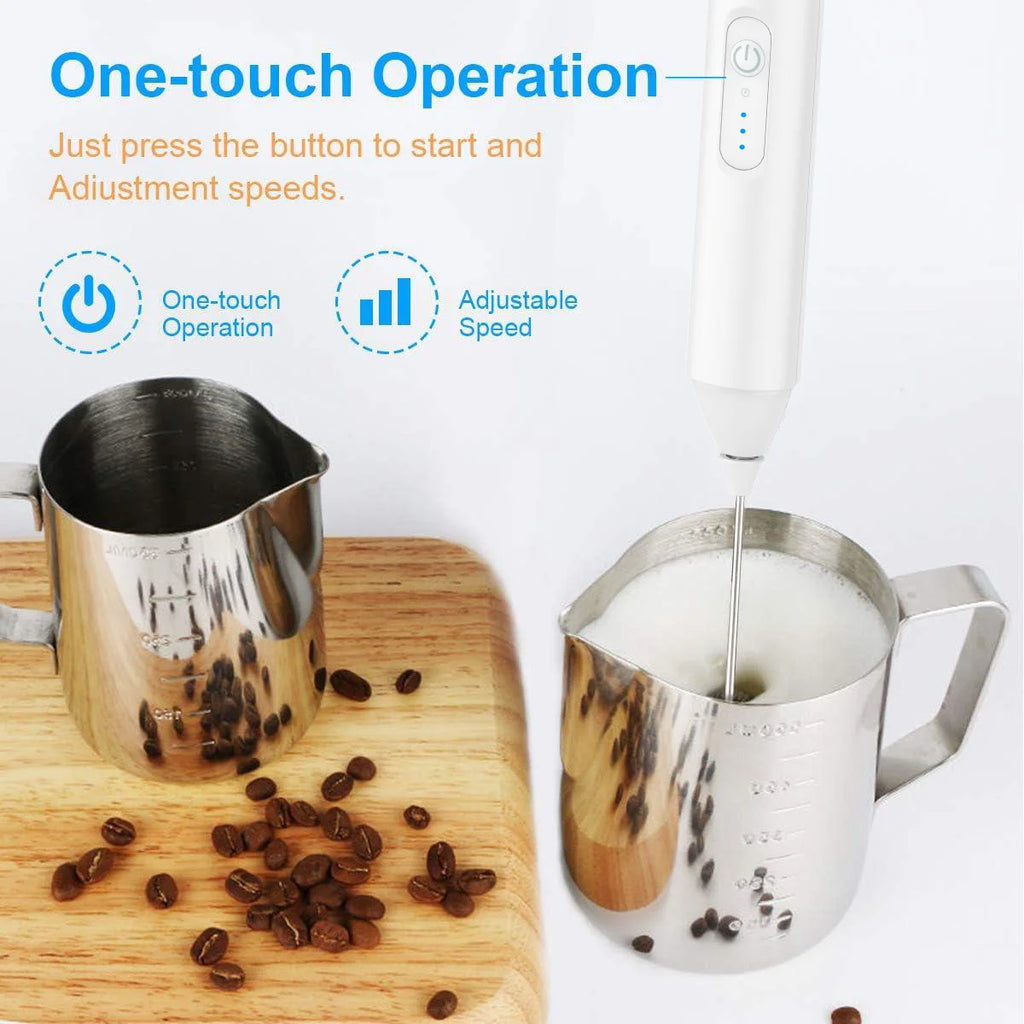 Espumador de leche recargable